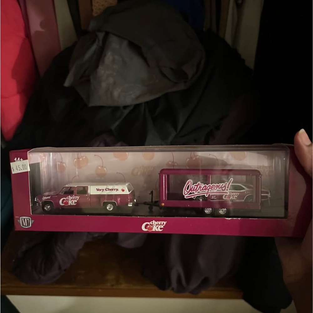 Cherry Coke Toy Truck Set - Red and White